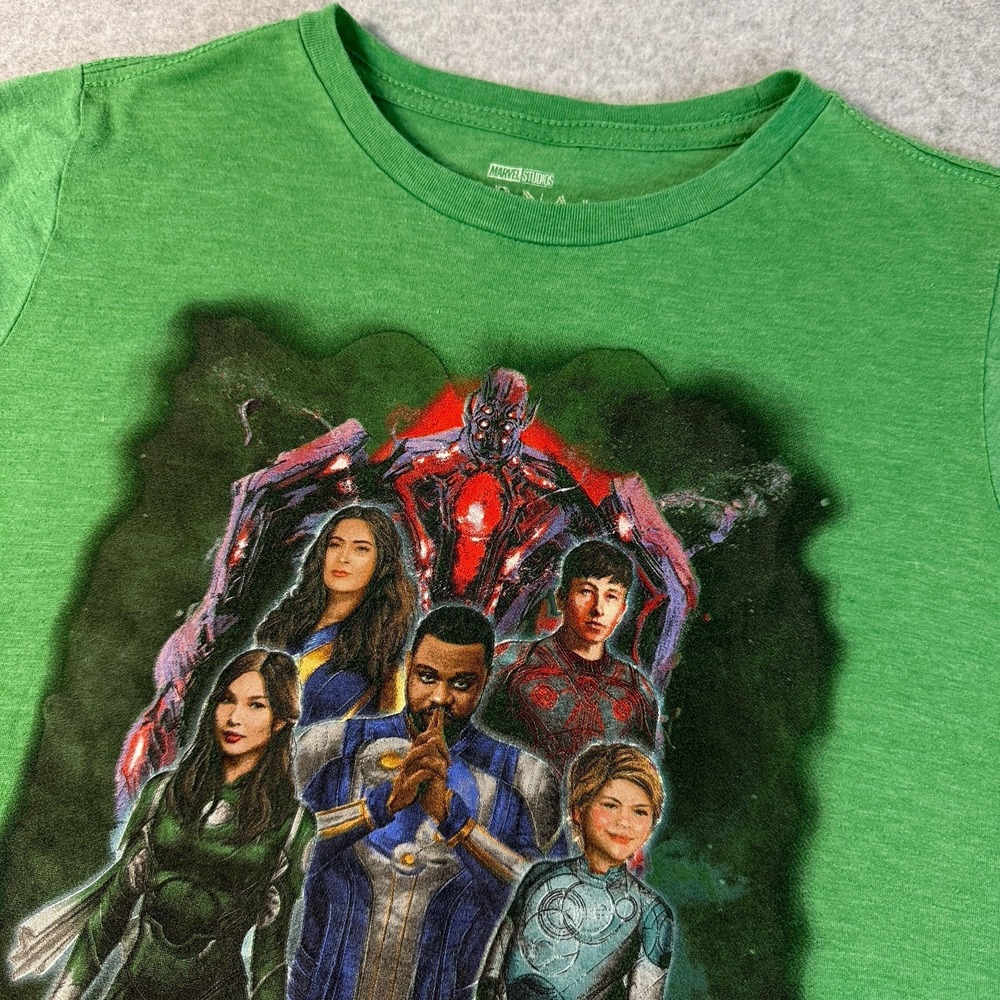 Marvel Studios Eternals Short Sleeve T-shirt Green Size L Tagless Disney MCU - Picture 2 of 6